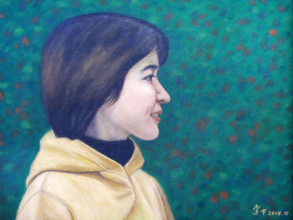 梁建中油画作品《花季少女》规格：62cmx48cm.jpg