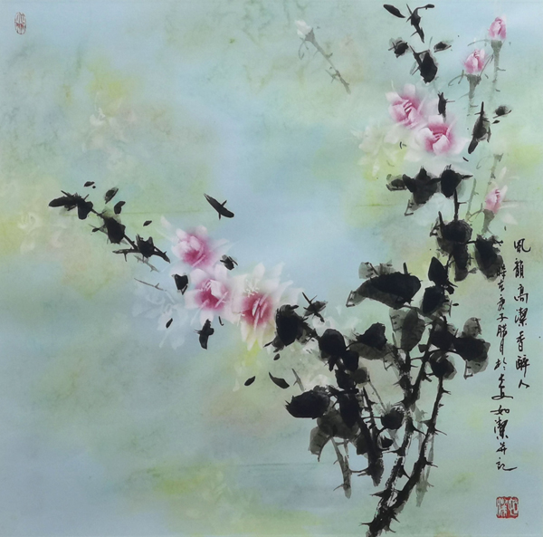 如洁作品《风韵高洁香醉人》.jpg